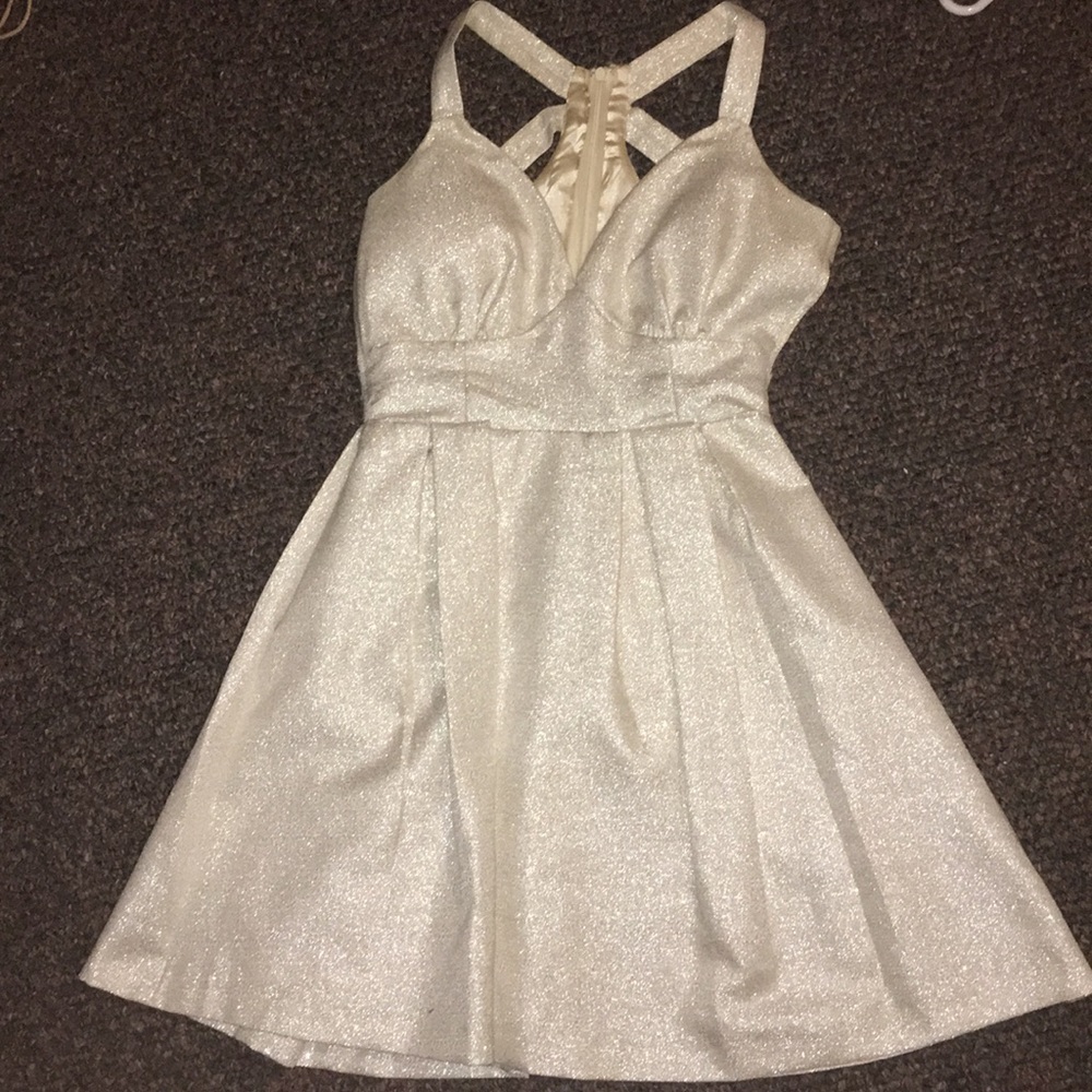 A. Drea cream sparkly party dress
